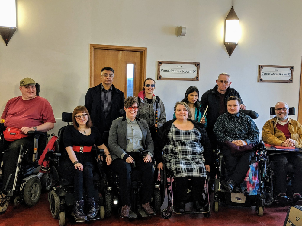 disability-campaigners-call-on-justice-minister-to-protect-people-discriminated-against-under-the-equality-act-following-high-court-judgment_Disability-campaigners-at-High-Court-Judgement